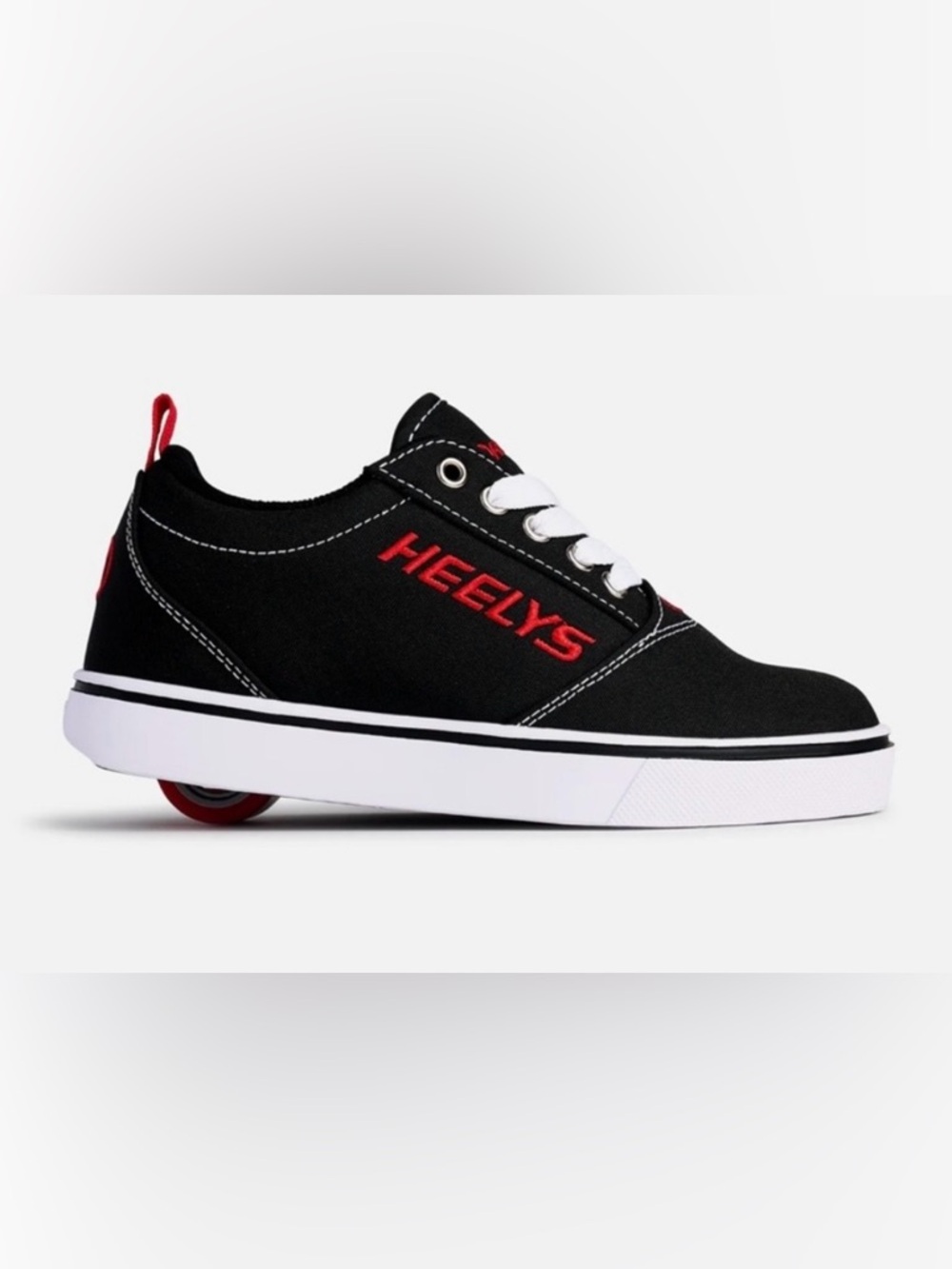 Heelys Men's Black Canvas Skate Sneakers with Red Details